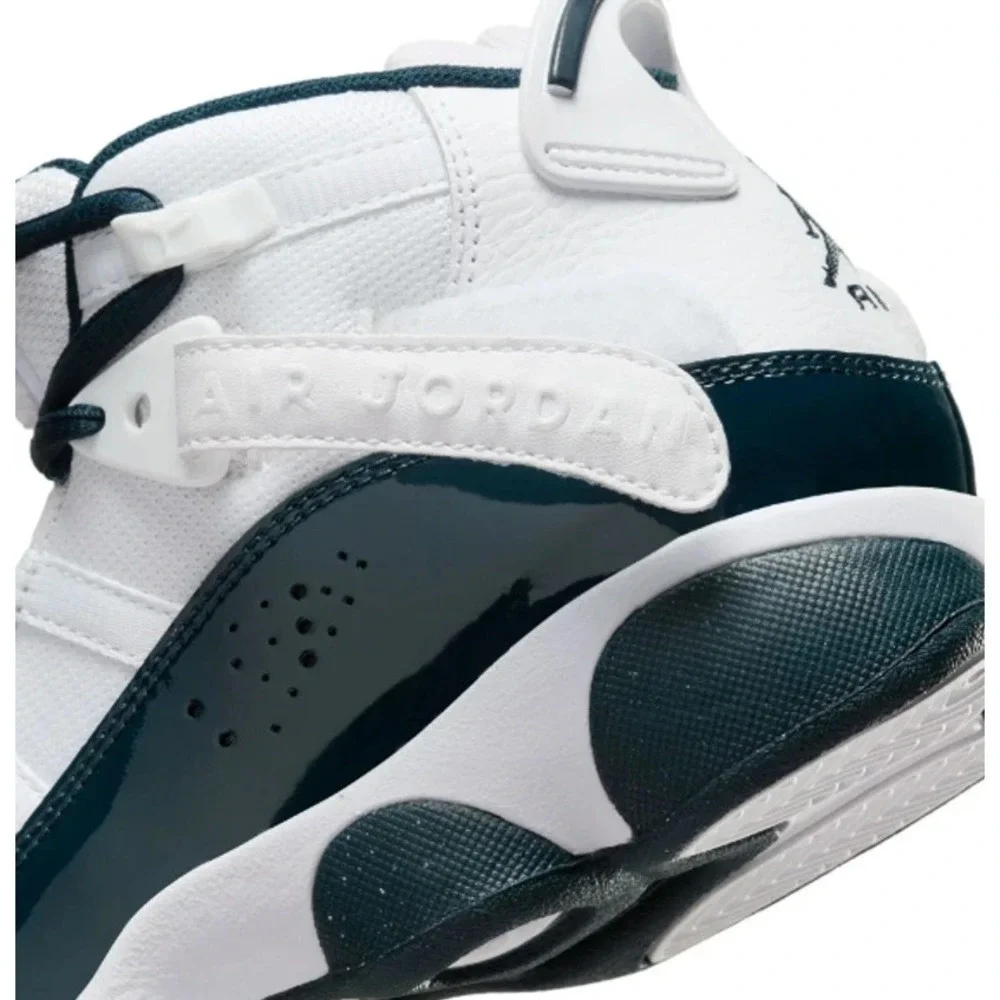 Nike Air Jordan 6 Rings GS Big Kids Size 6Y White/Armory Navy Shoes 323419-147